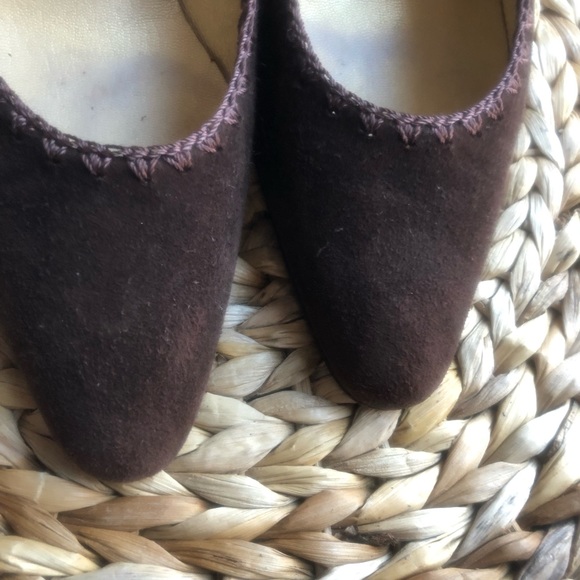 🤎 Vintage Funky Brown sued Heels shoes by David ( made in Spain ) size 39 (8,5) - Picture 5 of 8